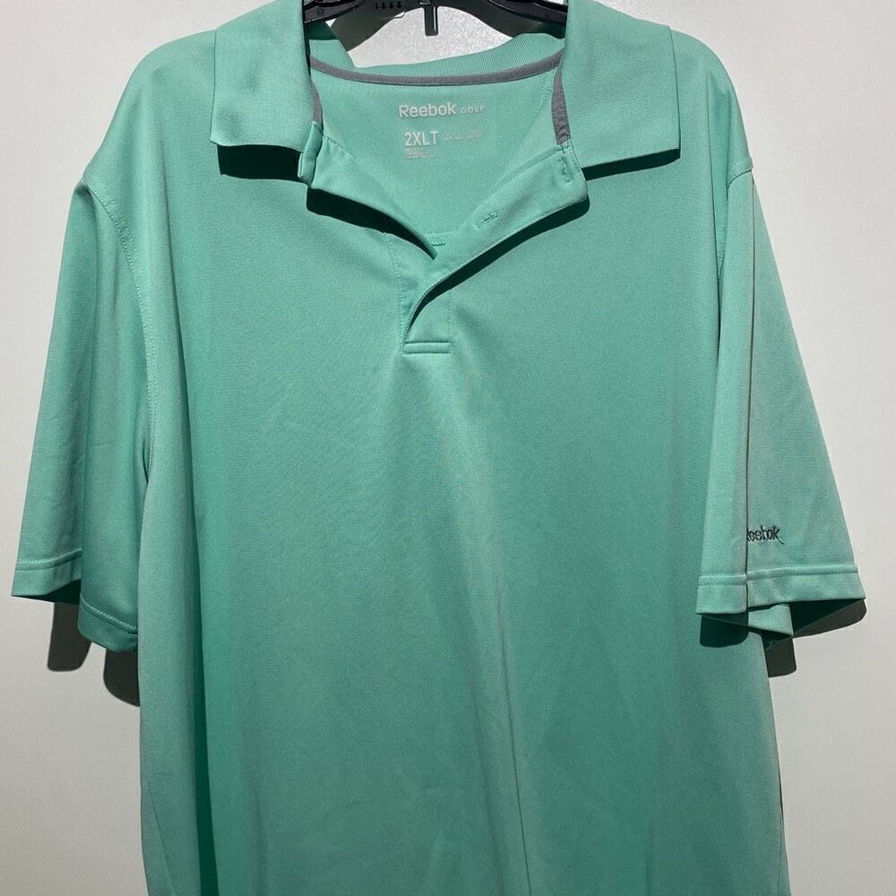Reebok Golf Men's Green Collared Short Sleeve Athletic Polo Shirt Size 2XL